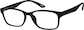 Angle view of Rectangle Glasses 2018921 in Black thumbnail