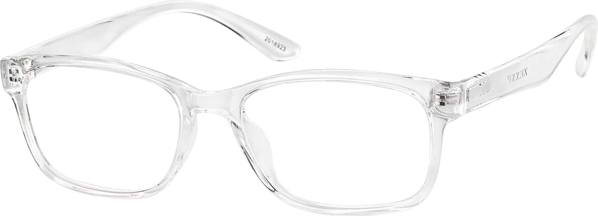 Angle view of Rectangle Glasses 2018923 in Clear