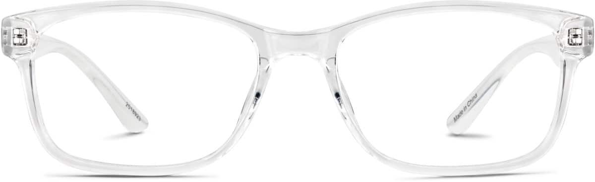 Front view of Rectangle Glasses 2018923 in Clear