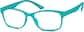 Angle view of Rectangle Glasses 2018924 in Teal thumbnail
