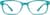 Front view of Rectangle Glasses 2018924 in Teal thumbnail