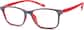 Angle view of Rectangle Glasses 2019012 in Gray thumbnail