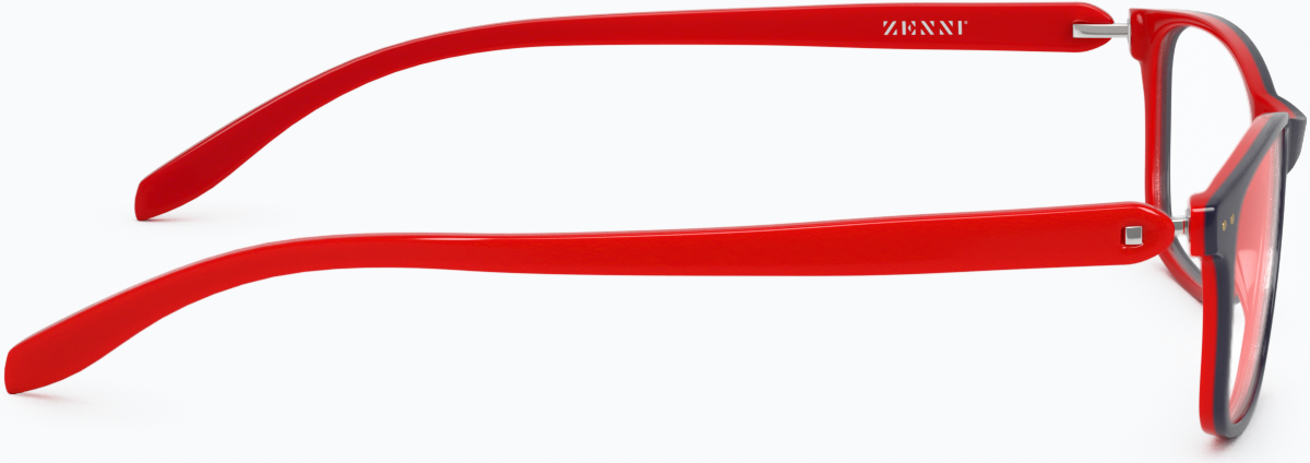 Side view of Rectangle Glasses 2019012 in Gray thumbnail