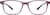 Front view of Rectangle Glasses 2019017 in Purple thumbnail