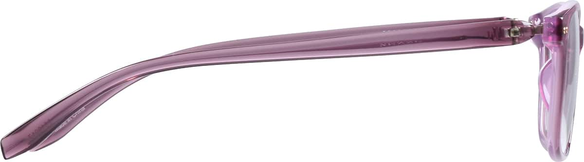 Side view of Rectangle Glasses 2019017 in Purple