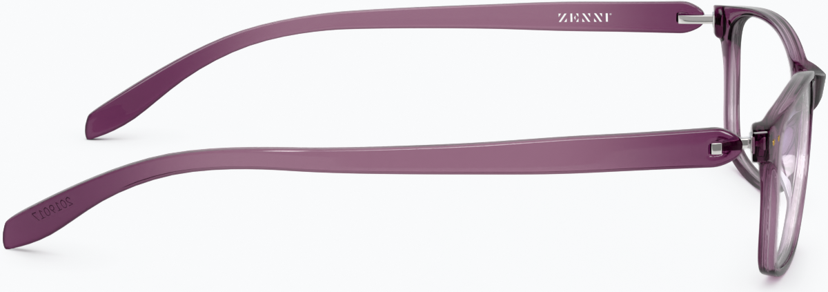 Side view of Rectangle Glasses 2019017 in Purple thumbnail