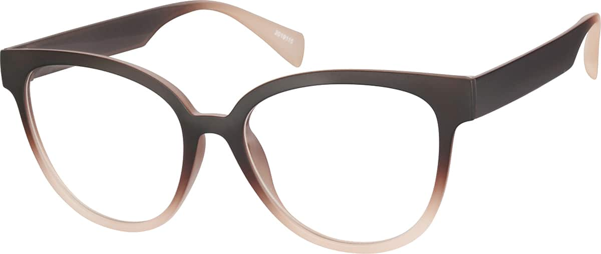 Angle view of Square Glasses 2019115 in Brown