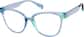 Angle view of Square Glasses 2019117 in Blue Green thumbnail