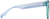 Side view of Square Glasses 2019117 in Blue Green thumbnail
