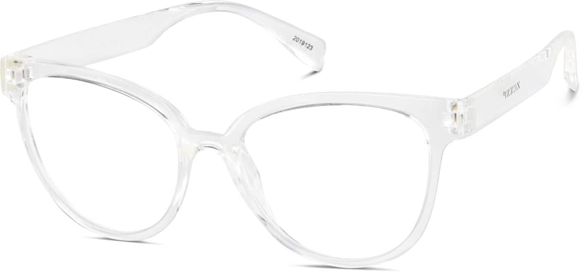 Angle view of Square Glasses 2019123 in Clear