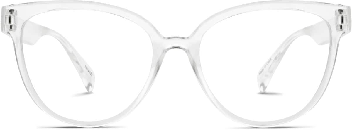 Front view of Square Glasses 2019123 in Clear