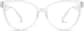 Front view of Square Glasses 2019123 in Clear thumbnail