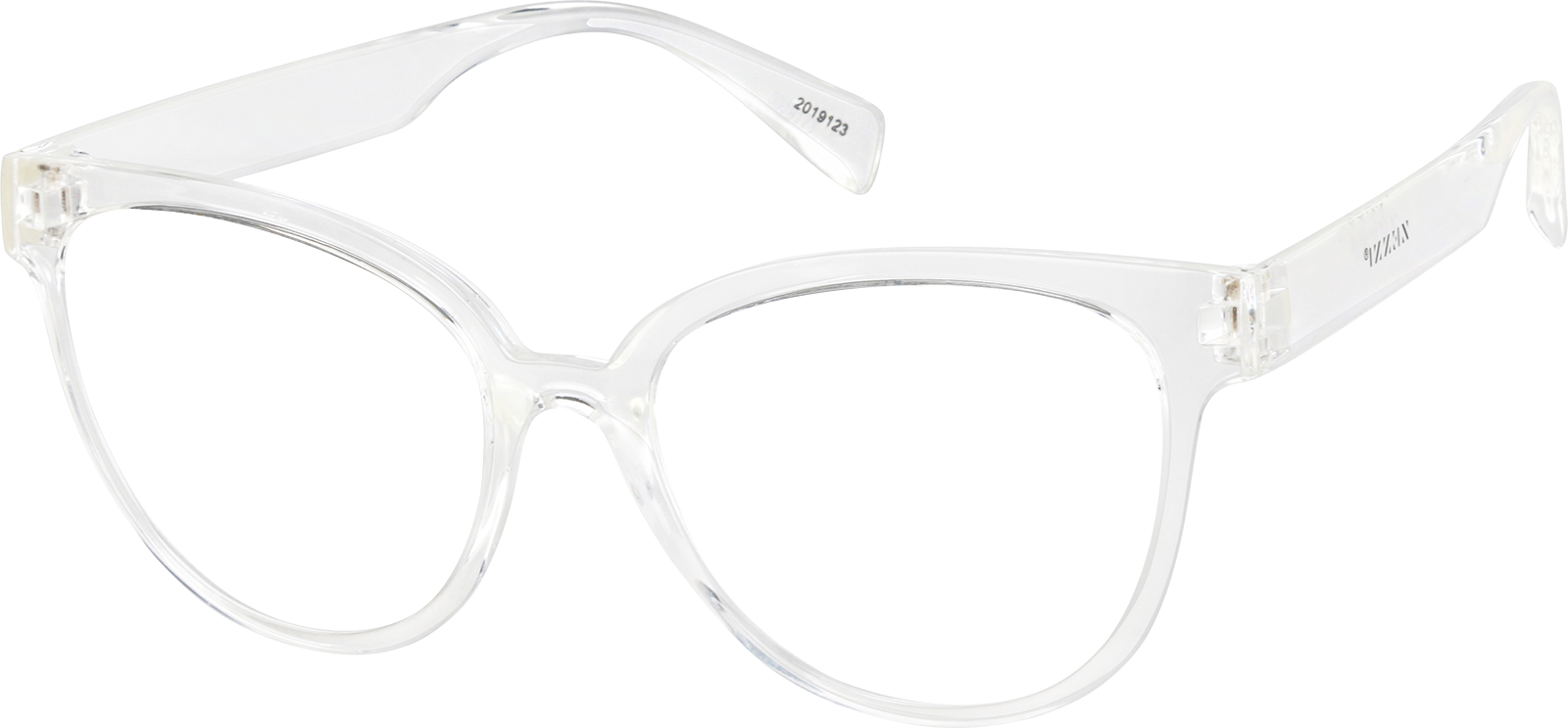 Angle view of Square Glasses 2019123 in Clear