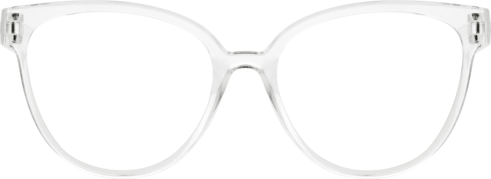 Front view of Square Glasses 2019123 in Clear