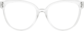 Front view of Square Glasses 2019123 in Clear thumbnail