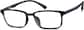 Angle view of Rectangle Glasses 2019221 in Black thumbnail