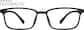 Front view of Rectangle Glasses 2019221 in Black thumbnail