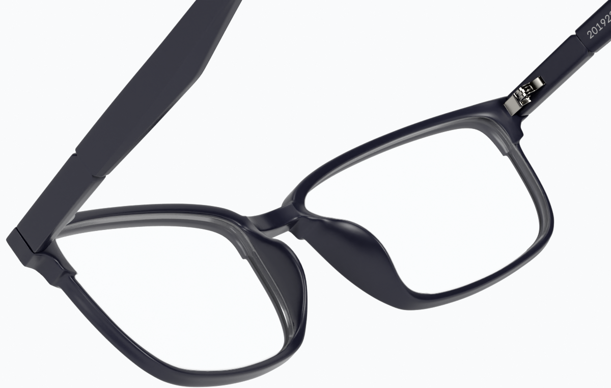 See-through view of Rectangle Glasses 2019221 in Black thumbnail