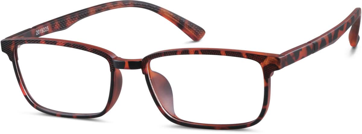 Angle view of Rectangle Glasses 2019225 in Tortoiseshell