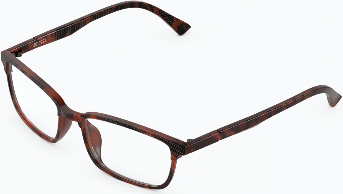 Angle view of Rectangle Glasses 2019225 in Tortoiseshell thumbnail