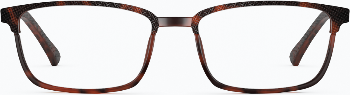 Front view of Rectangle Glasses 2019225 in Tortoiseshell thumbnail
