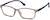 Angle view of Rectangle Glasses 2019615 in Brown thumbnail