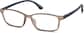 Angle view of Rectangle Glasses 2019615 in Brown thumbnail