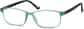 Angle view of Rectangle Glasses 2019616 in Teal thumbnail