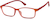 Angle view of Rectangle Glasses 2019618 in Red thumbnail