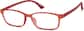 Angle view of Rectangle Glasses 2019618 in Red thumbnail