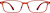 Front view of Rectangle Glasses 2019618 in Red thumbnail