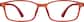 Front view of Rectangle Glasses 2019618 in Red thumbnail