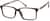 Angle view of Rectangle Glasses 2020015 in Brown thumbnail