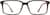 Front view of Rectangle Glasses 2020015 in Brown thumbnail