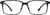 Front view of Rectangle Glasses 2020021 in Black thumbnail