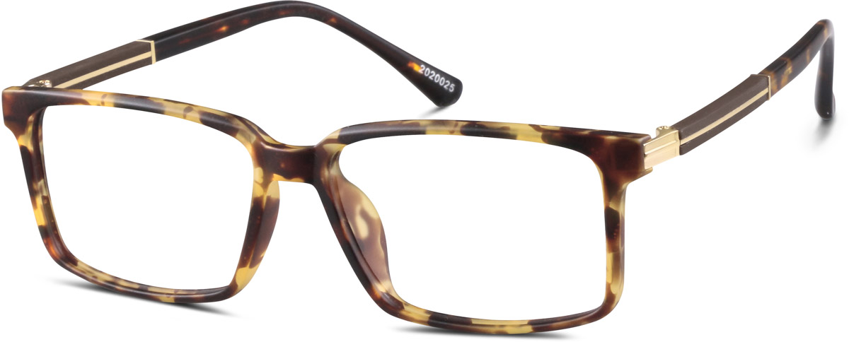 Tortoiseshell Rectangle Glasses 2020025