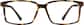 Front view of Rectangle Glasses 2020025 in Tortoiseshell thumbnail