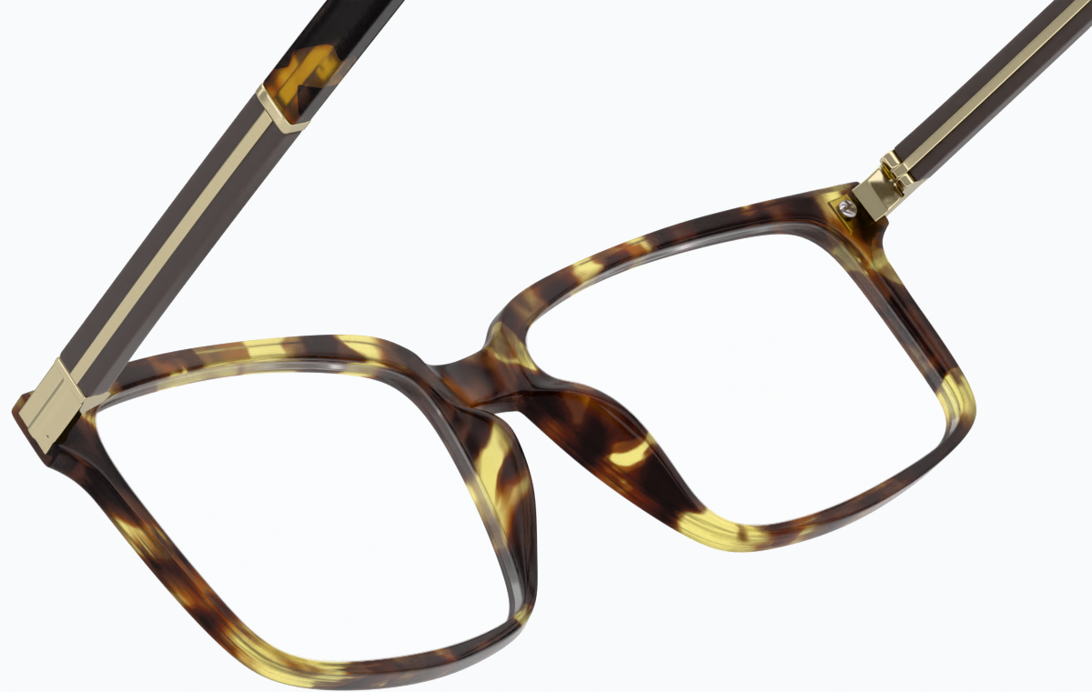 See-through view of Rectangle Glasses 2020025 in Tortoiseshell thumbnail