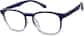 Angle view of Square Glasses 2020116 in Navy Ombre thumbnail