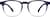 Front view of Square Glasses 2020116 in Navy Ombre thumbnail