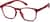 Angle view of Square Glasses 2020118 in Red thumbnail