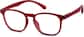 Angle view of Square Glasses 2020118 in Red thumbnail