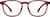 Front view of Square Glasses 2020118 in Red thumbnail