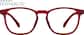Front view of Square Glasses 2020118 in Red thumbnail