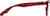 Side view of Square Glasses 2020118 in Red thumbnail