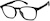 Angle view of Square Glasses 2020121 in Black thumbnail