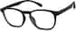 Angle view of Square Glasses 2020121 in Black thumbnail