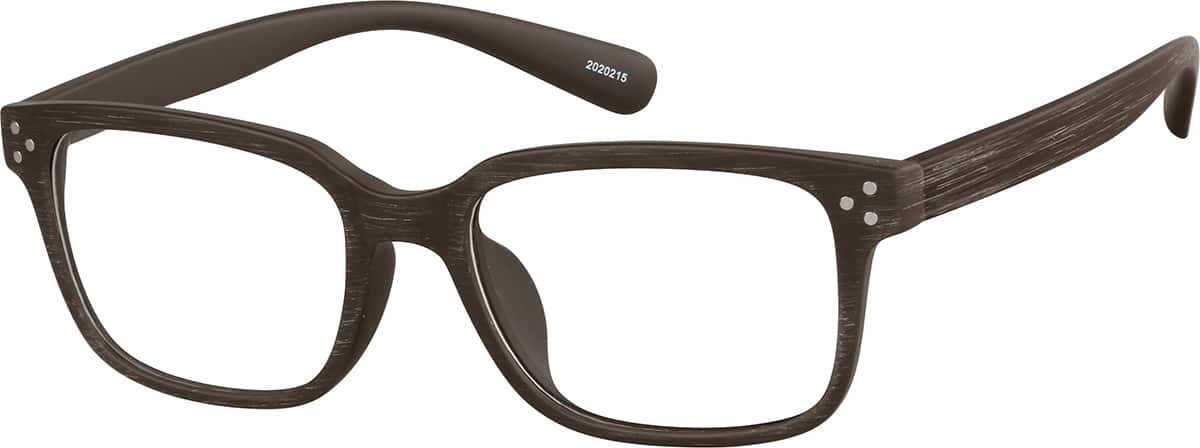 Angle view of Mesquite Rectangle Glasses 2020215 in Brown