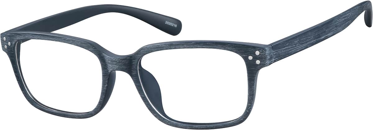 Angle view of Mesquite Rectangle Glasses 2020216 in Blue