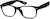 Angle view of Rectangle Glasses 2020421 in Black thumbnail